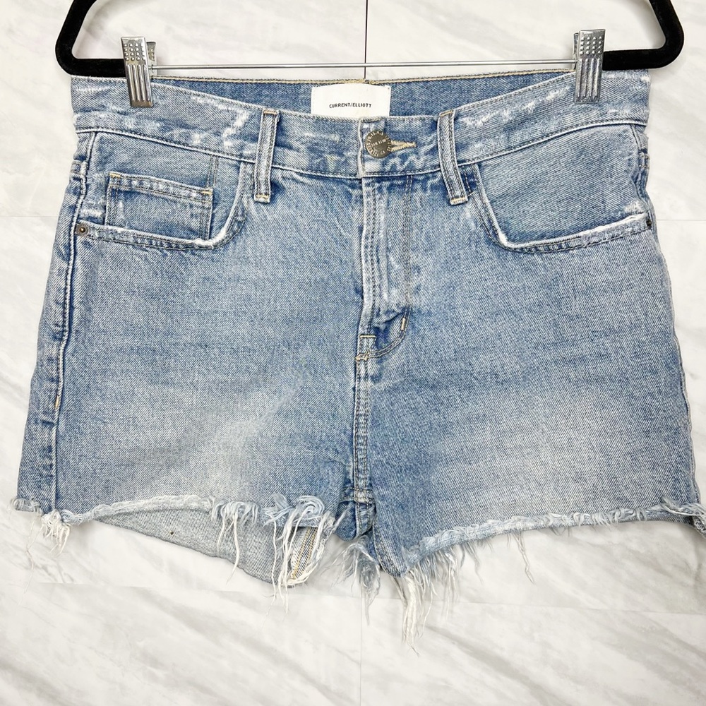 Current/Elliot Yours Mine Distressed Denim Shorts 26